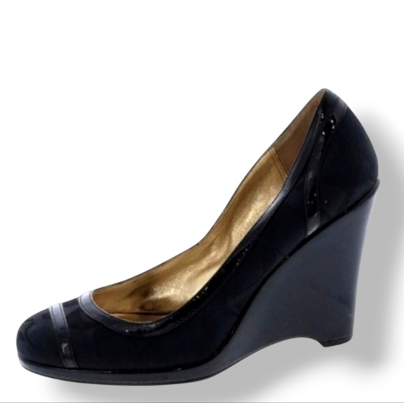 🛑BOGO🆕COACH Signature Wedge Heel Shoe - Picture 3 of 8
